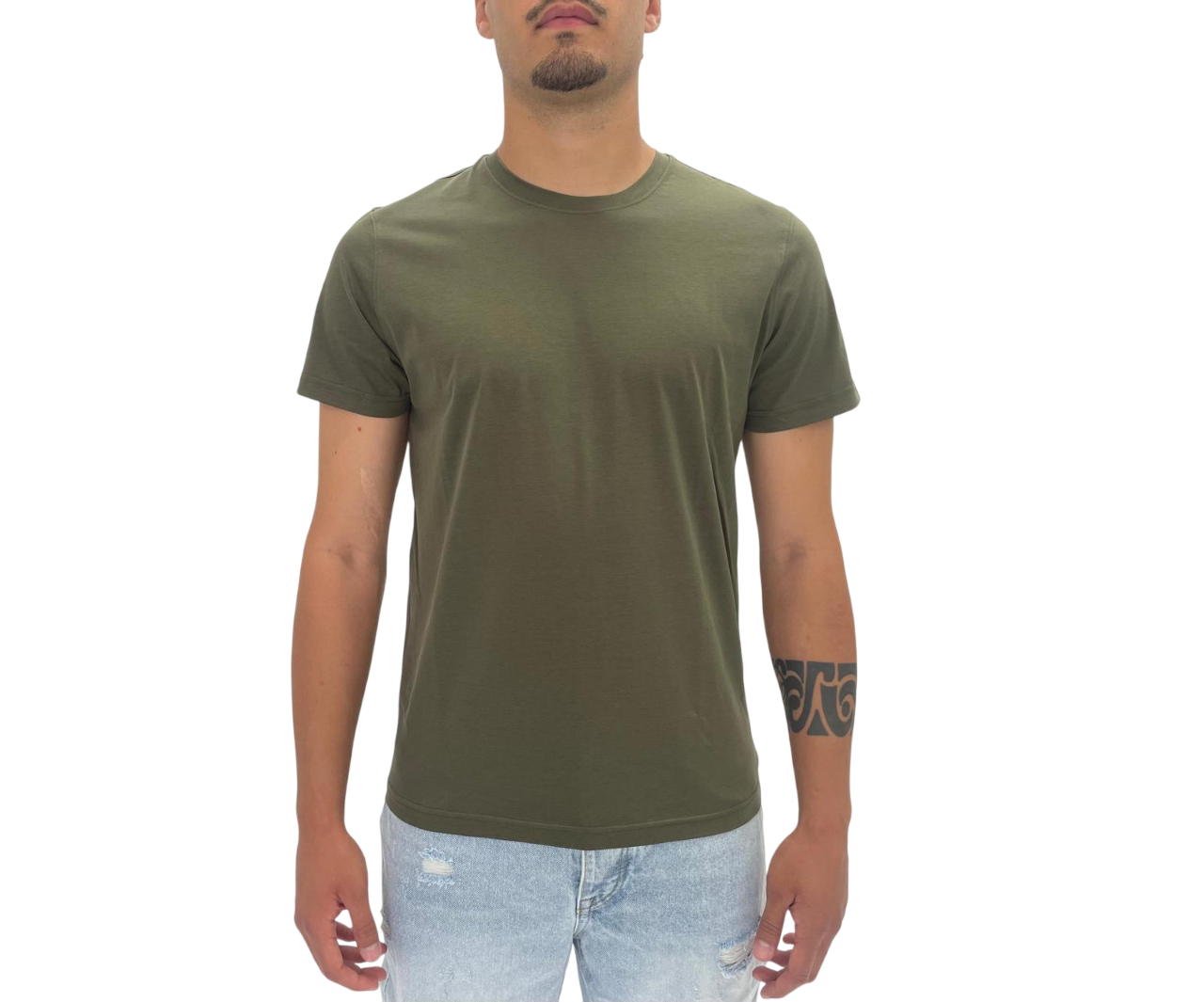 Tシャツ・カットソー DANIELE ALESSANDRINI Men T-shirt Military DA1SS25T021 131 T-shirt Daniele Alessandrini SALDI: Acquista fino al −50